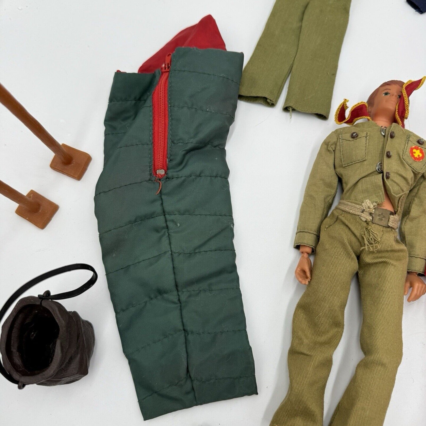 Vtg 1974 Kenner Boy Scout Cub Scout Dolls and Camping Set w/ accessories