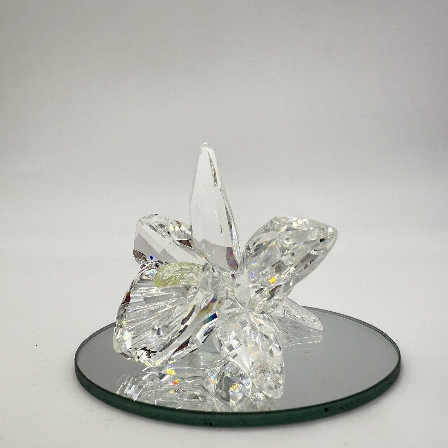 Swarovski Silver Crystal The Orchid Yellow Center Figurine #7478 Austria