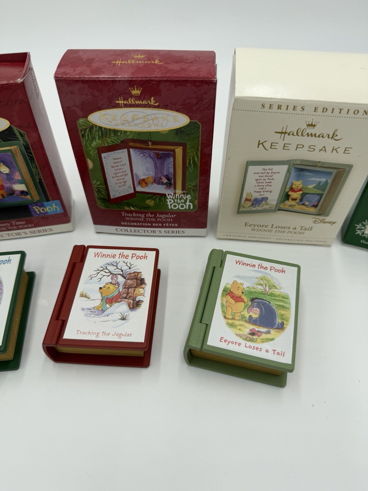 Hallmark Disney Winnie The Pooh Collector Series Mini Books Ornaments  6 Pcs