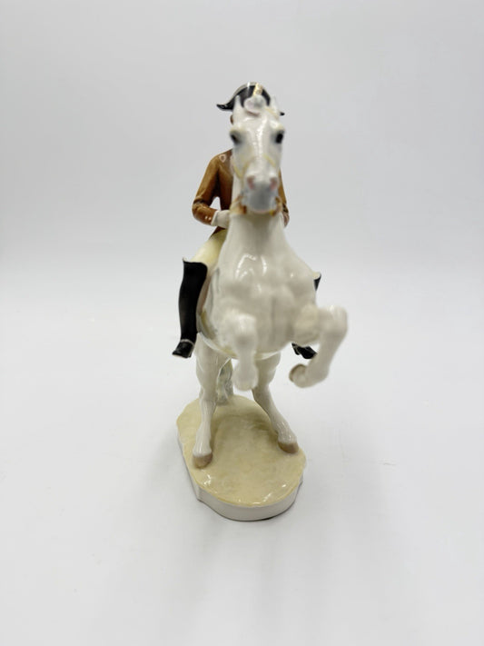 Hutschenreuther Germany Porcelain Lipizzaner Horse & Rider Figurine 145/1247
