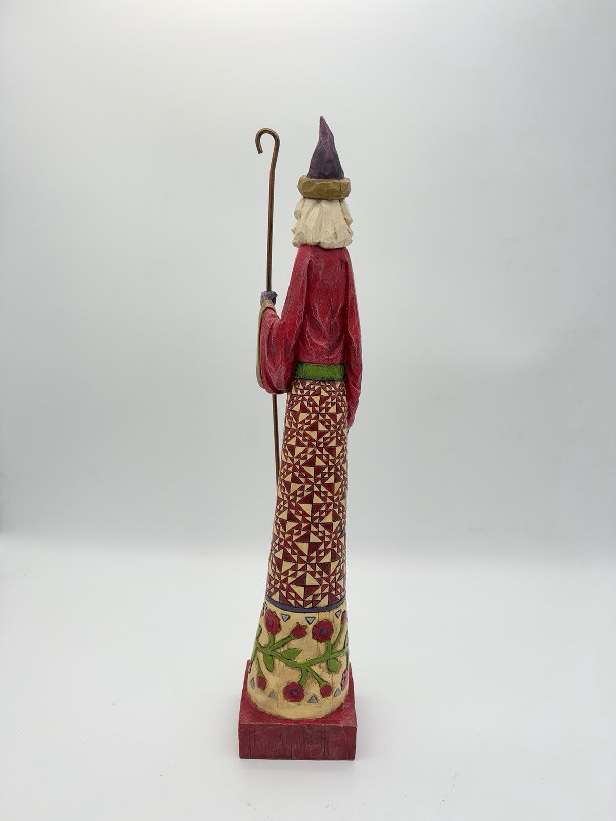 Jim Shore Heartwood Creek Gathering Joy 18”H Pencil Santa Cane 2004 Figurine