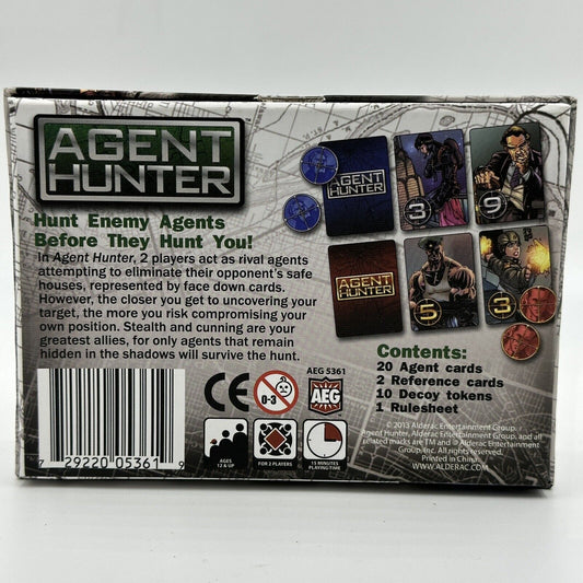 AEG Mike Elliott's Agent Hunter Game of Espionage for 2 Players Cards Fun