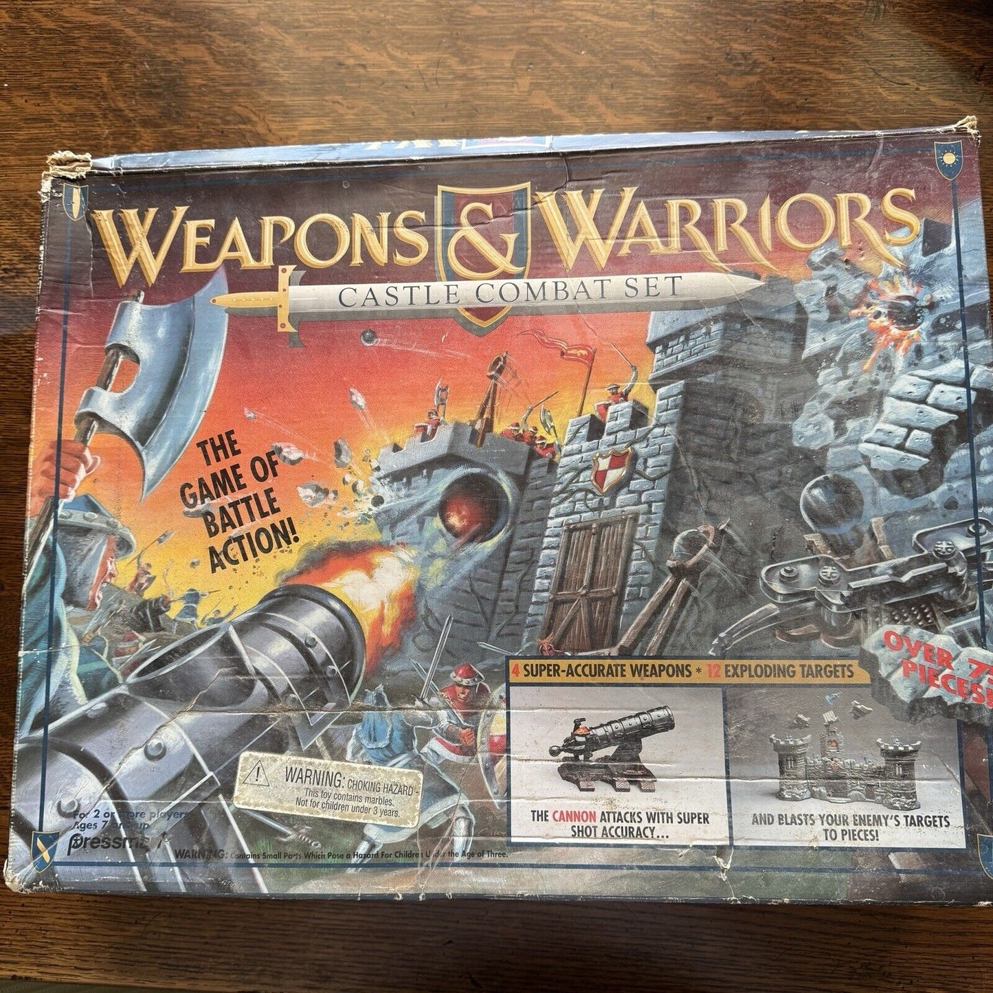 Weapons & Warriors Castle Siege Game~1995~Pressman ~#9705 + Lashout Launcher Set