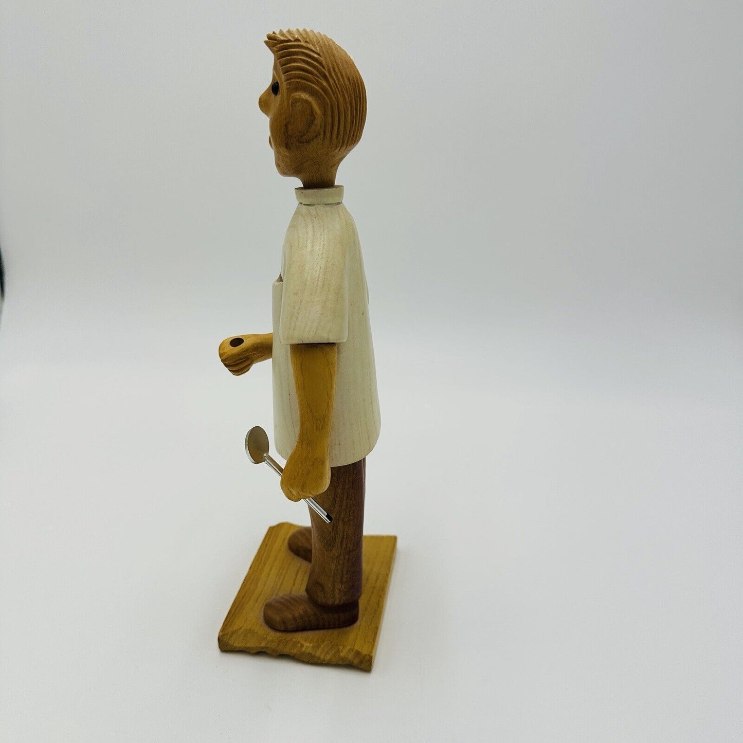 Euromanos Italia Dentist Figurine Italian Hand-Carved Wooden Medical Home Decor