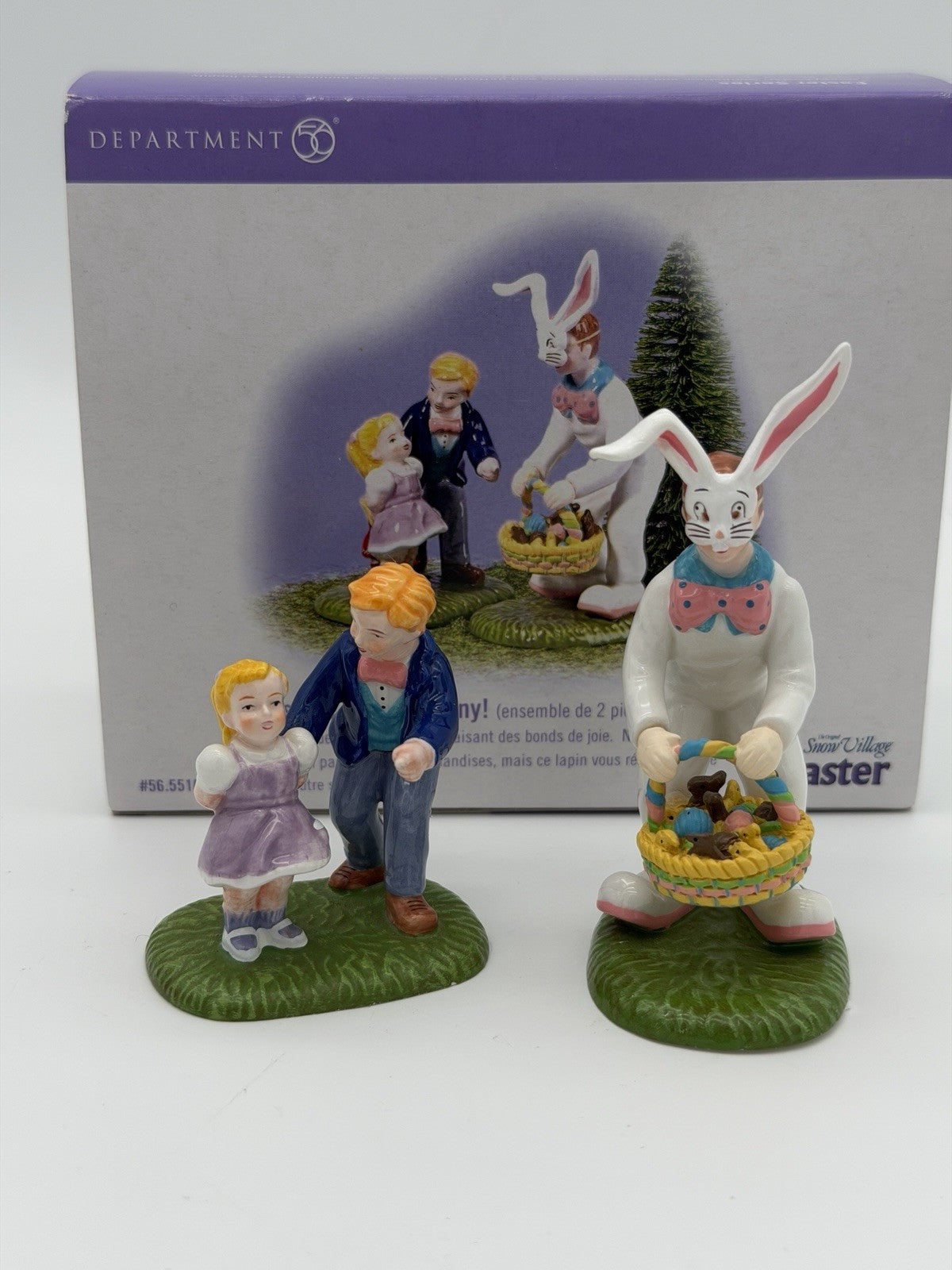 Department 56 Snow Village It’s Easter Bunny Retired & Rare Porcelain Figurine