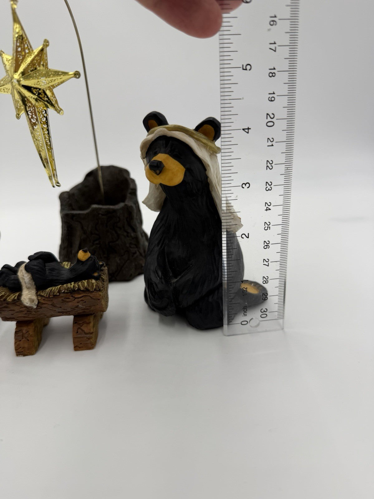 Big Sky Carvers Bearfoots Beartivity Mary Joseph Jesus Star Figurines Nativity