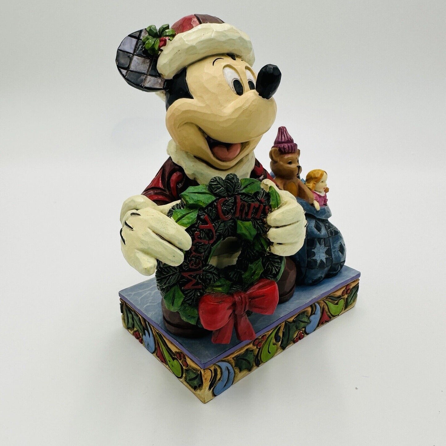 Jim Shore Disney Merry Christmas To You Mickey Sculpture Traditions Santa Hat