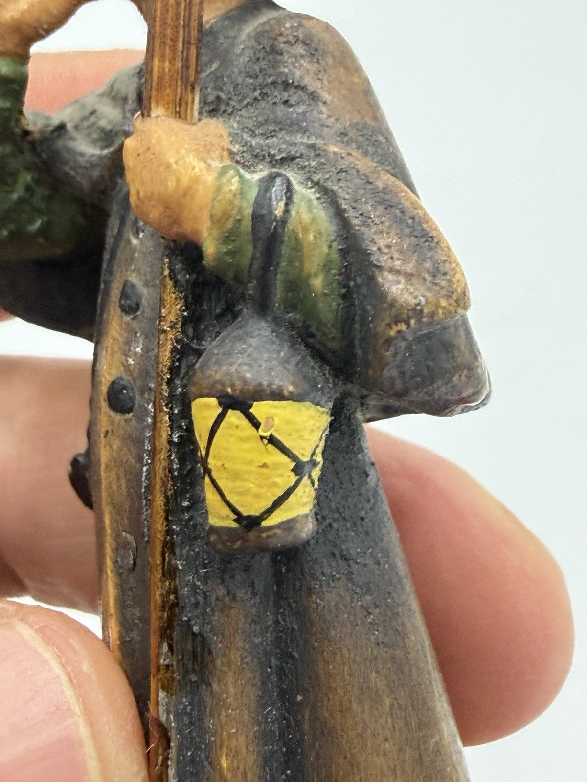 Anri Italy Folk Art  Night Guard 4”H Figurine Wood Hand Carved Vintage Rare