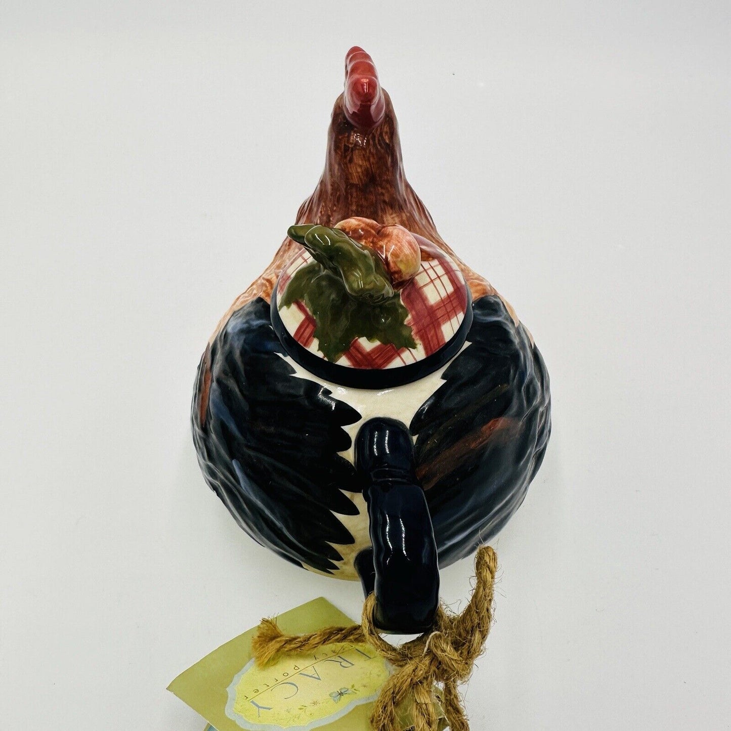 Tracy Porter Stoneware Rooster & Carrots Tea Pot 5in Stonehouse Farm Collectio