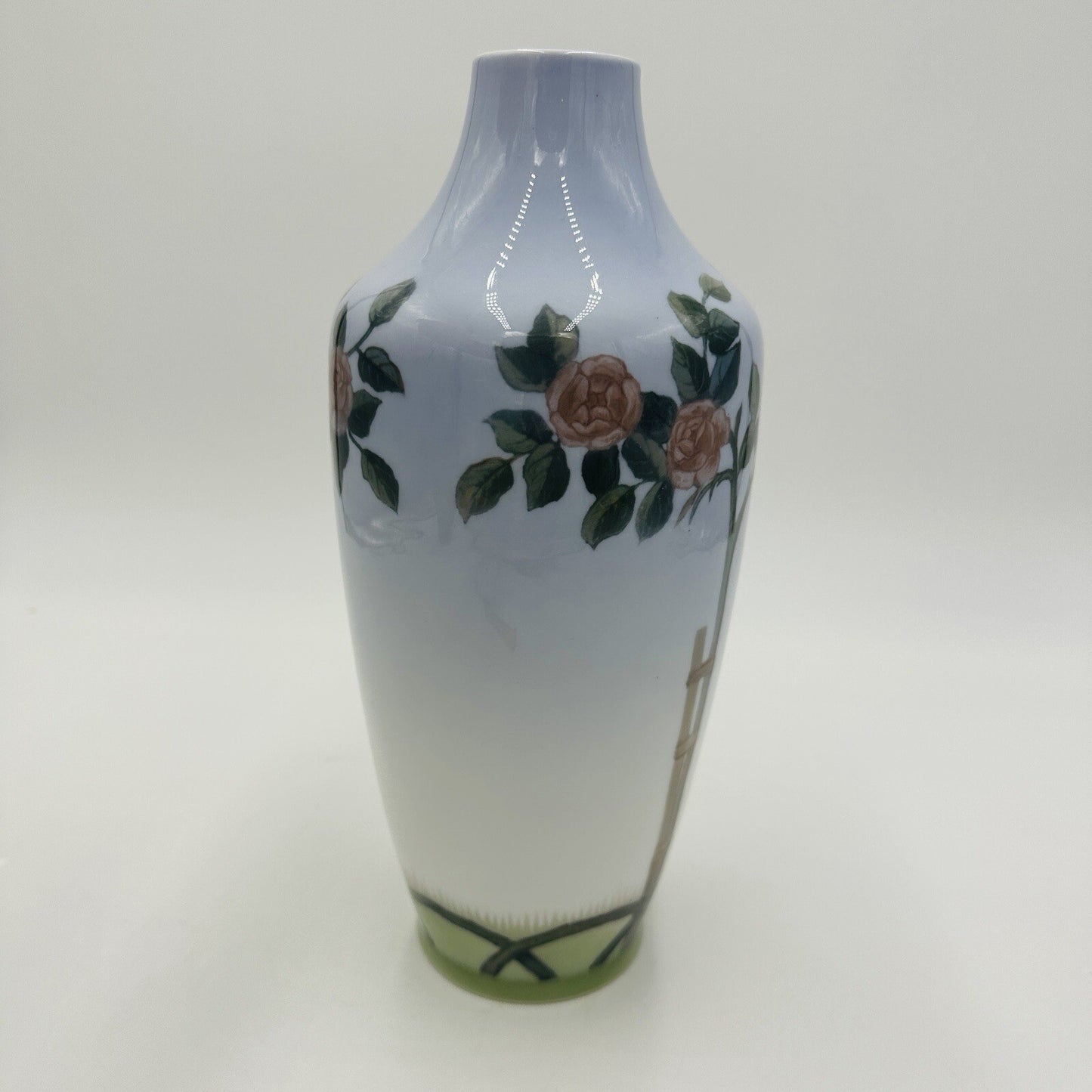 Royal Copenhagen Vase Roses Bush Porcelain Denmark Art Nouveau Vintage 203/231