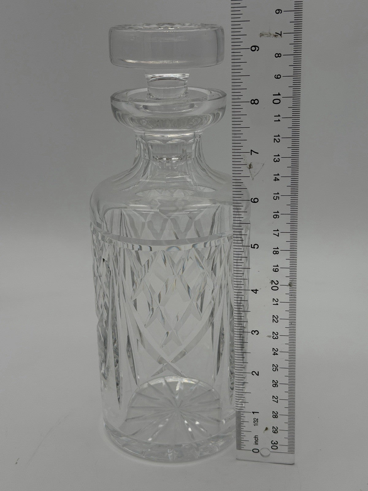 Vintage Waterford Crystal Ireland Cut Glass Etched Spirit Decanter w/Stopper