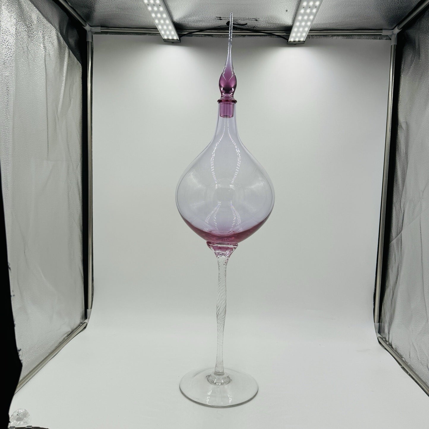 Global Views Art Glass Genie Bottle Decanter Julia Buckingham Large 29in Top