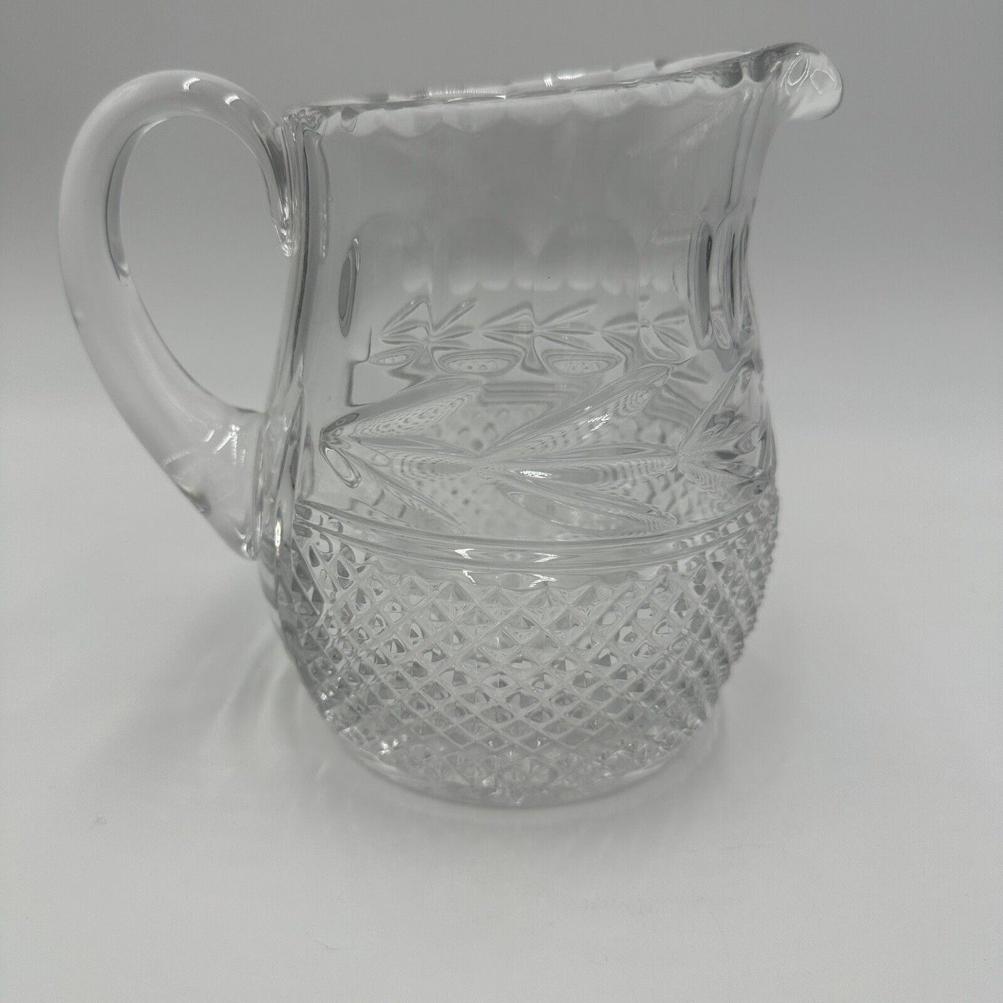 Galway Ireland Crystal Pitcher Leah Pattern Lead Clear Serveware Decor