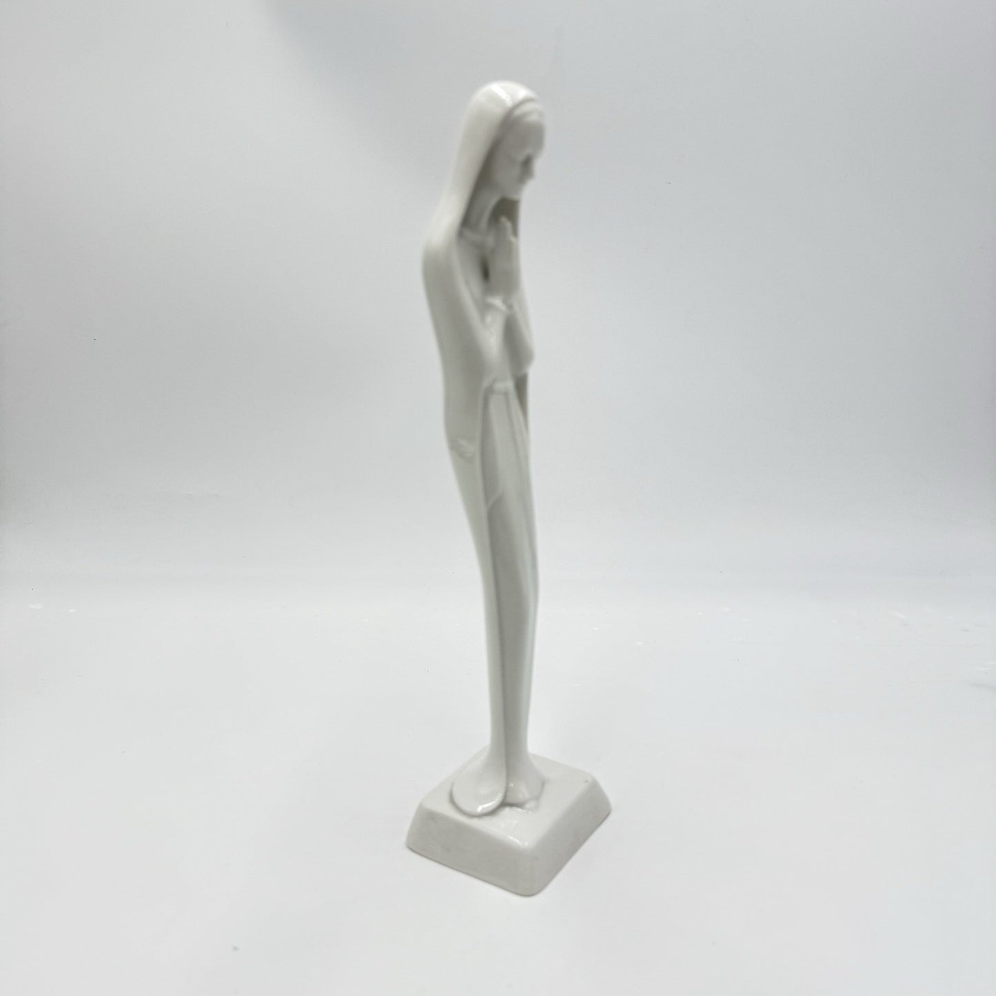 Rosenthal Porcelain PRAYING MADONA FIGURINE #7064 W. STOBER White Vintage 10.5in