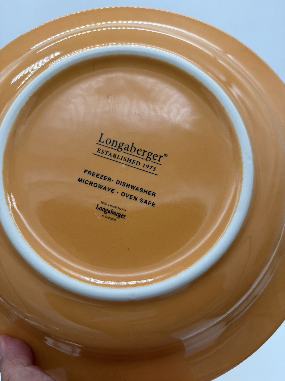 Longaberger Pottery Pumpkin Faces Happy Halloween Treats Large Bowl
