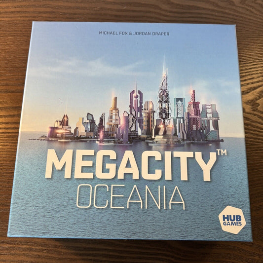 HUB Megacity Oceania Board Game Euro Dexterity City Building Quality Components