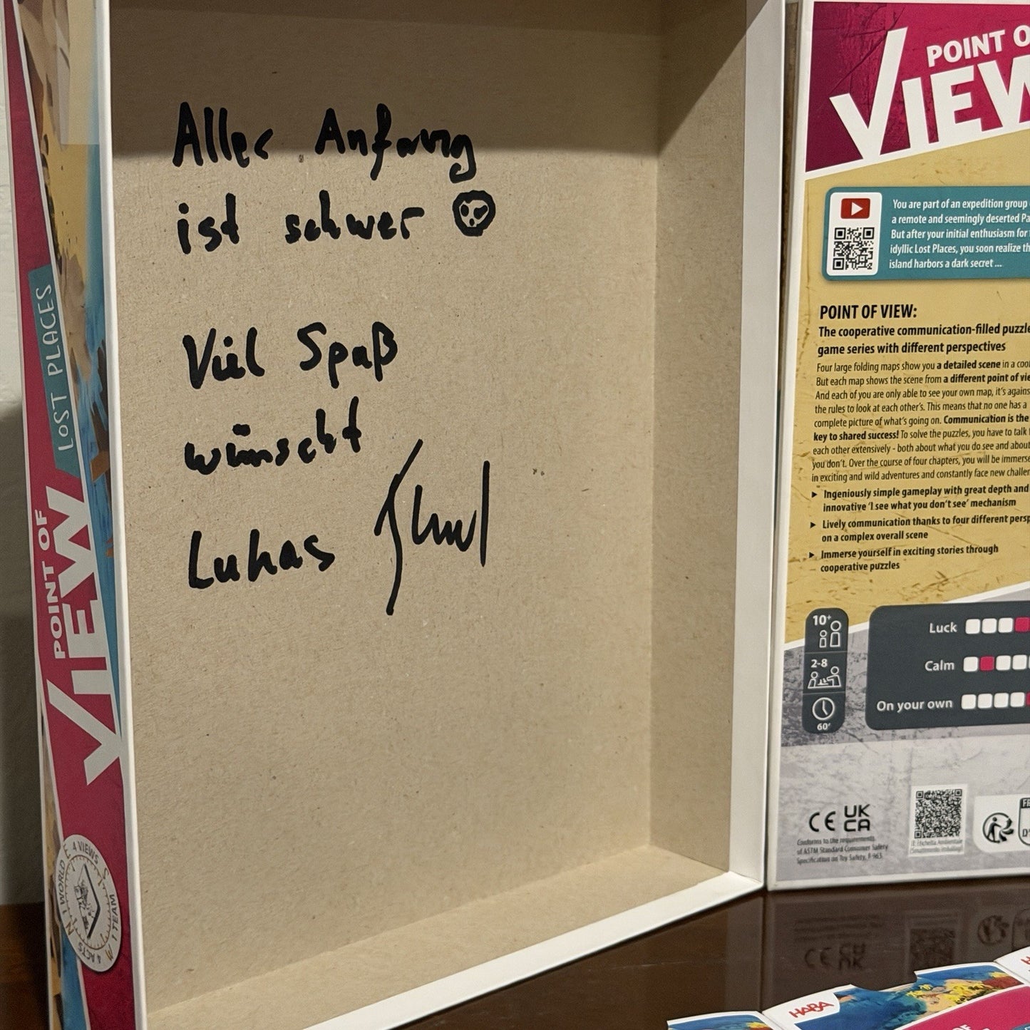 Point Of View Board Game Haba Cooperative Promo Signed