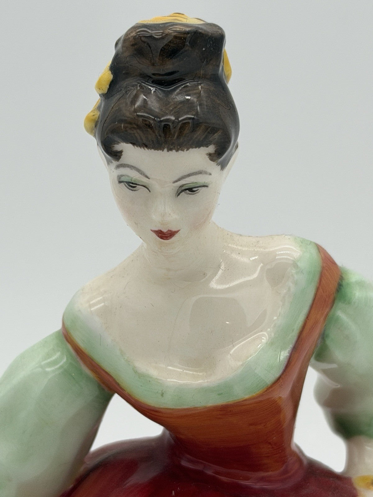 Royal Doulton England Porcelain Fair Lady Red HN2832 Figurine Vtg Painted 1960