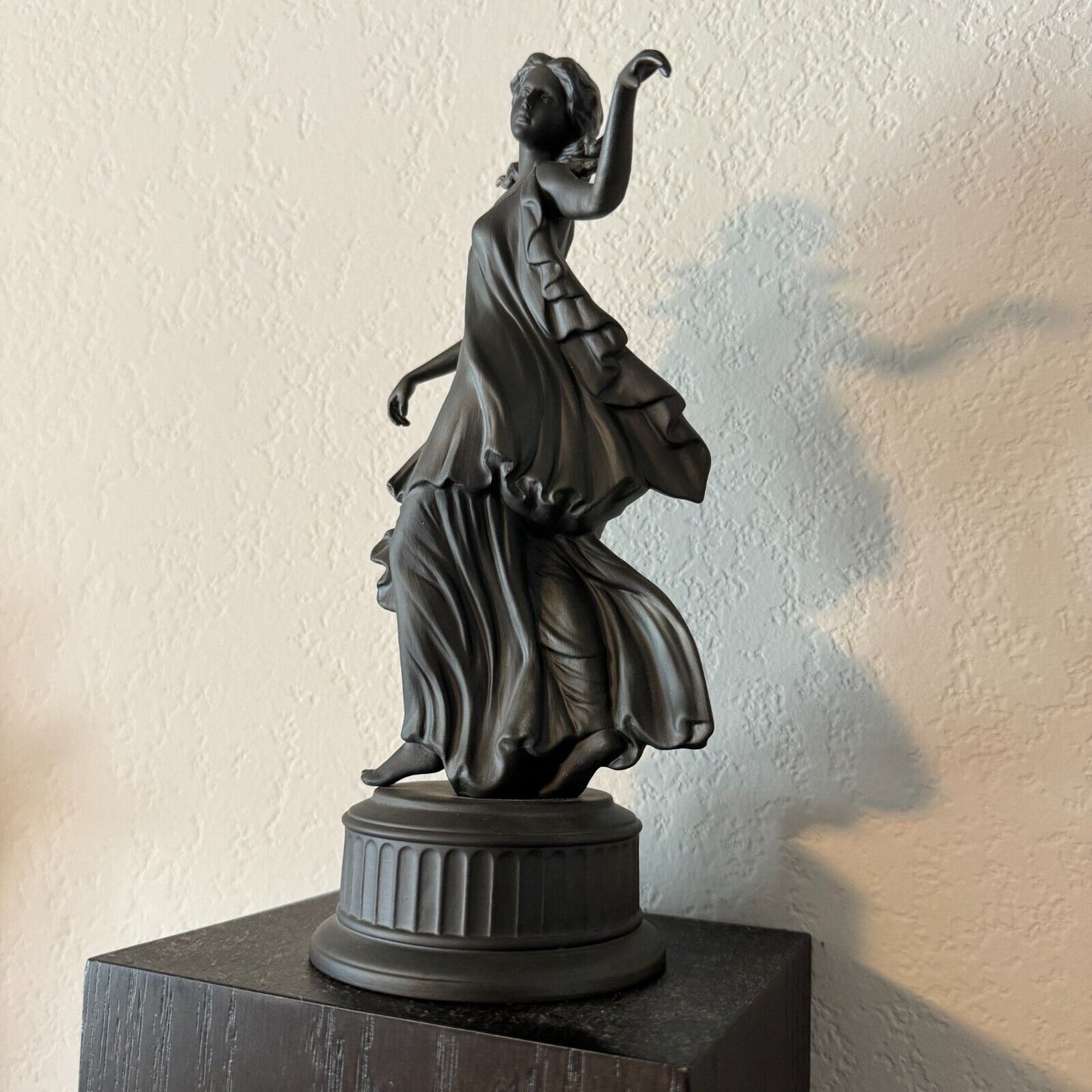 Wedgwood Signature Collection Black Basalt Dancing Hours Figurine COA Rare CW424