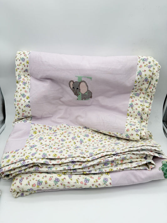 Precious Moments bedding PMI Spectrix patchwork cross-stitch comforter full