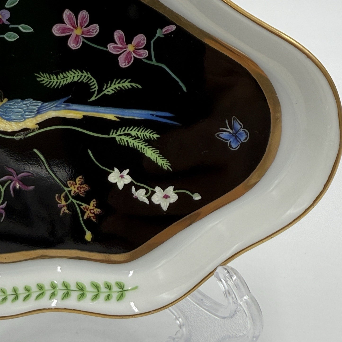 Lynn Chase Design Jaguar Jungle Porcelain Jewelry Tray Hand Painted