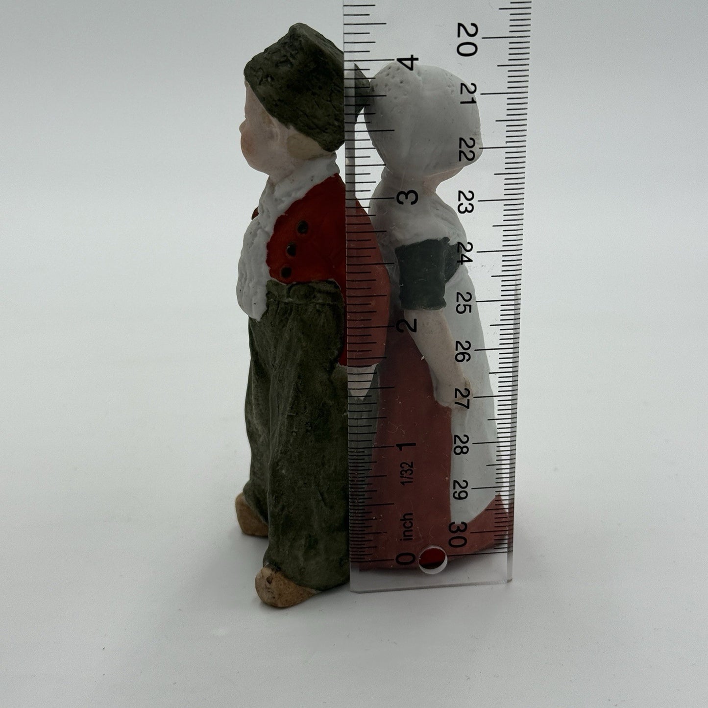 Bisque Heubach 4” Figurine  Germany Standing Dutch Boy & Girl Porcelain Vintage
