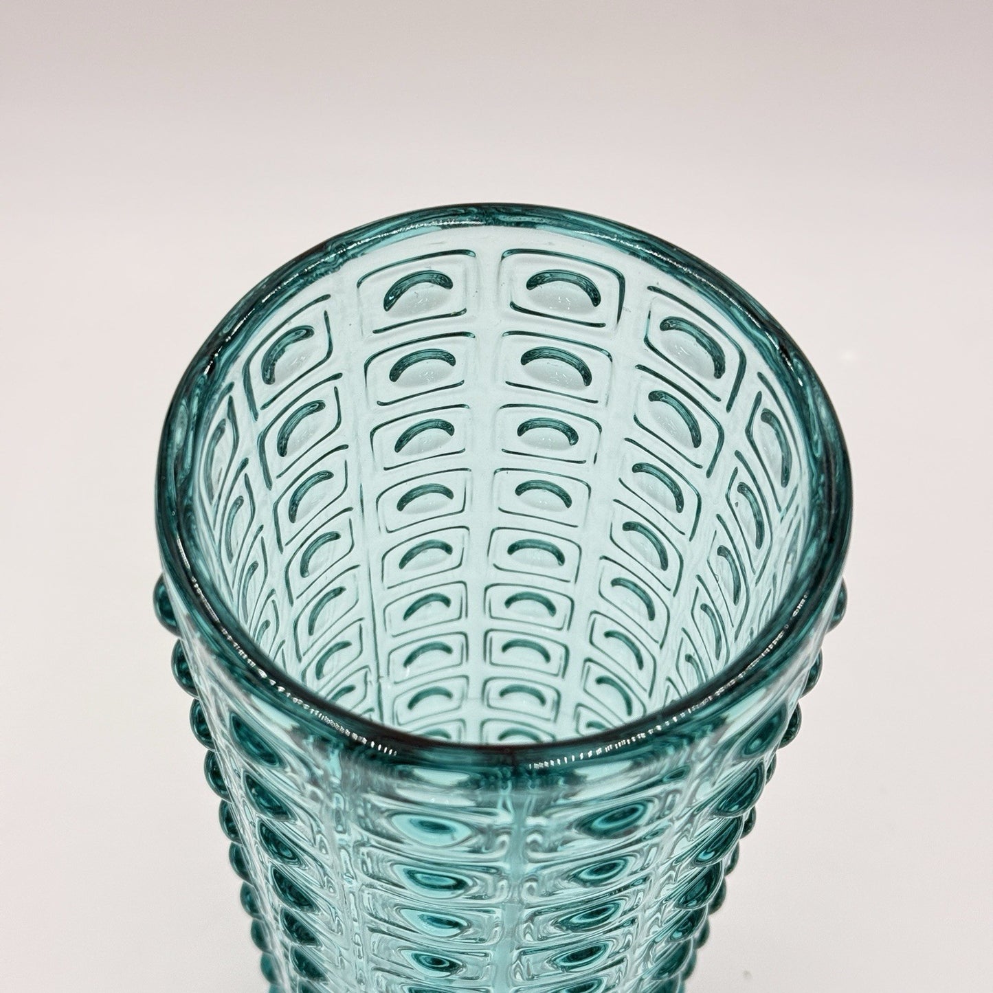 MCM Sklo Union Art glass by Rudolf Jurnikl Rosice # 984/25  Vase 1950s Aqua