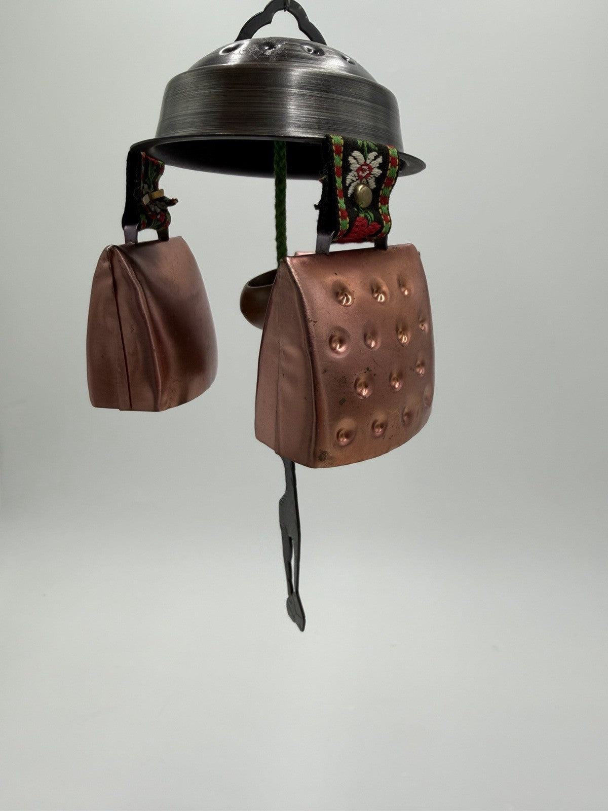 Vintage Alberto SA Mobaco Switzerland Cowbell Chimes Doorbell 9” Goat