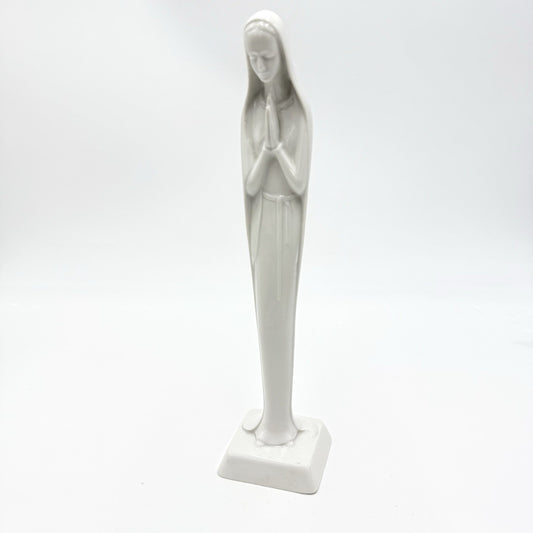 Rosenthal Porcelain PRAYING MADONA FIGURINE #7064 W. STOBER White Vintage 10.5”