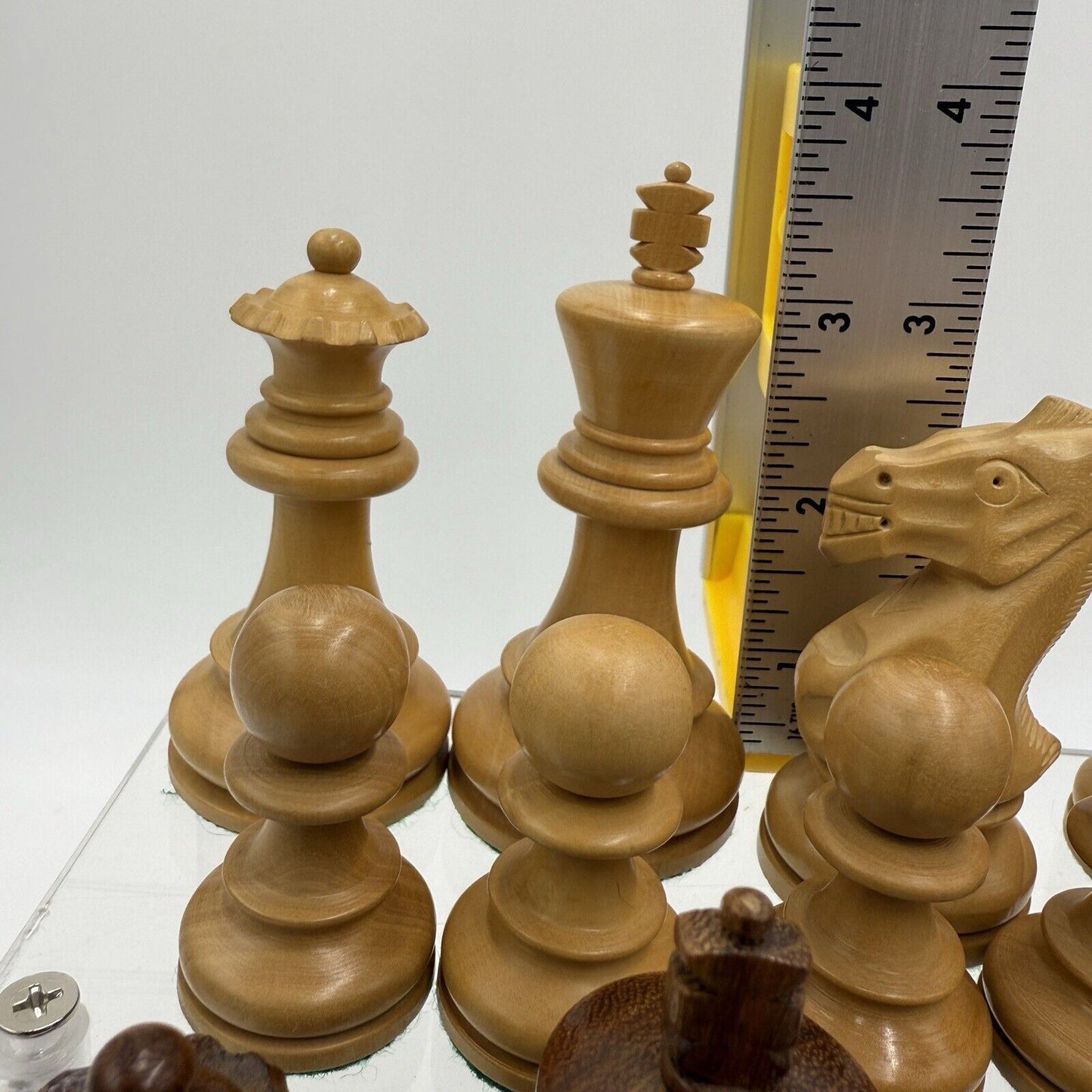 Vintage Wooden Limited Edition Tournament Weighted Chess Set King Height 3.9"