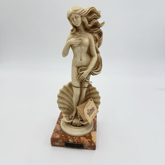 Vintage Lorenfa Italy Sculputure Birth Of Venus Marble Base 9.5” Figurine Greek