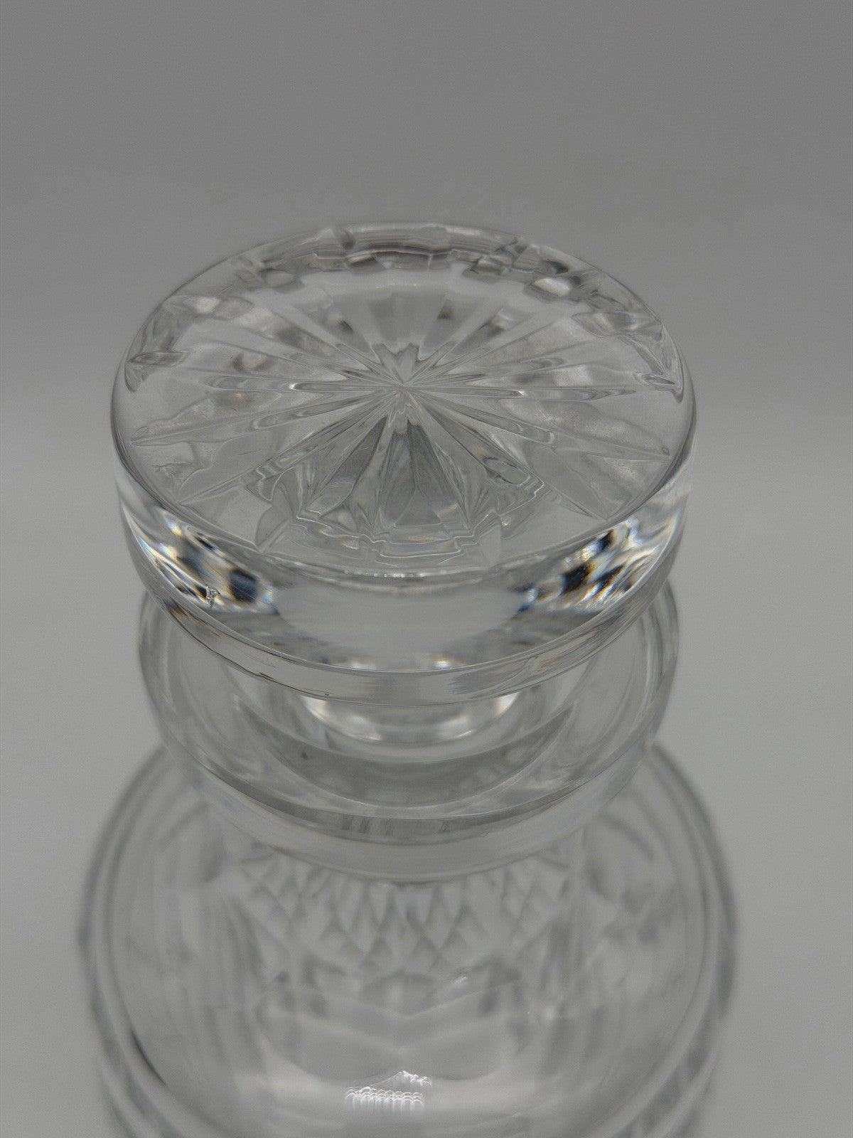 Vintage Waterford Crystal Ireland Cut Glass Etched Spirit Decanter w/Stopper