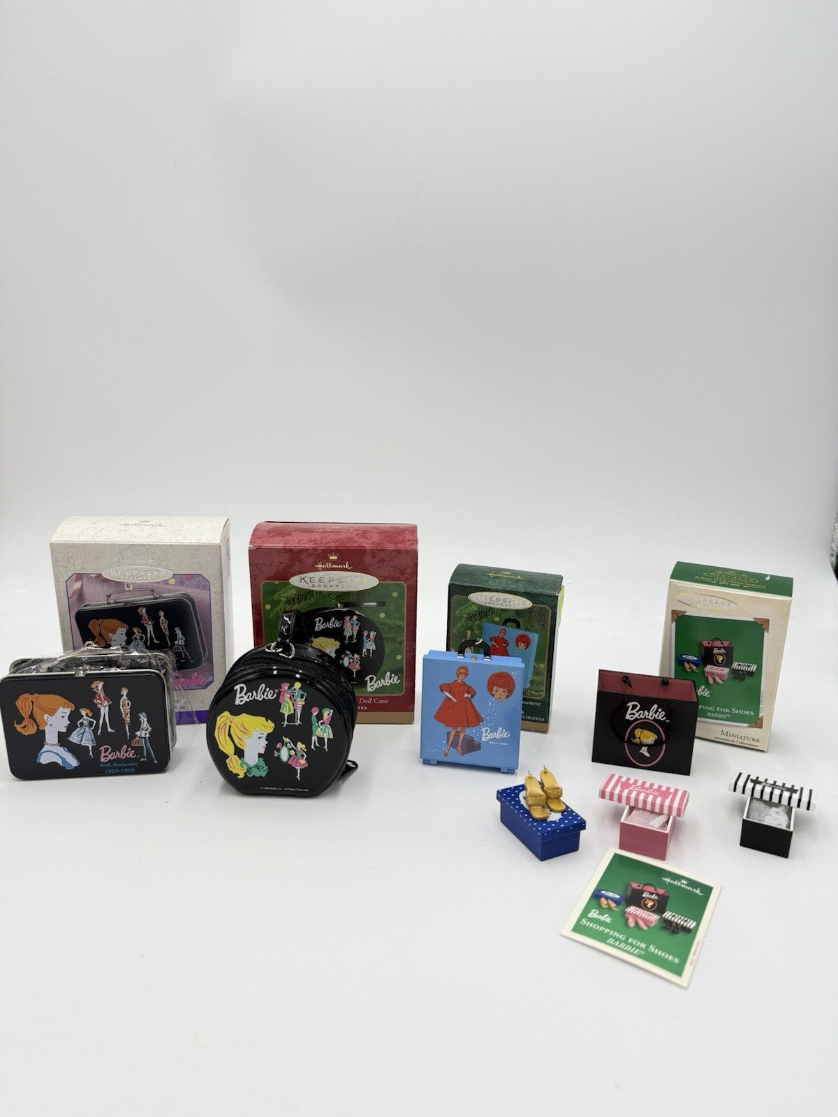 Hallmark Barbie Keepsake Travel Case Hand box Shoe Shopping Bag Ornaments