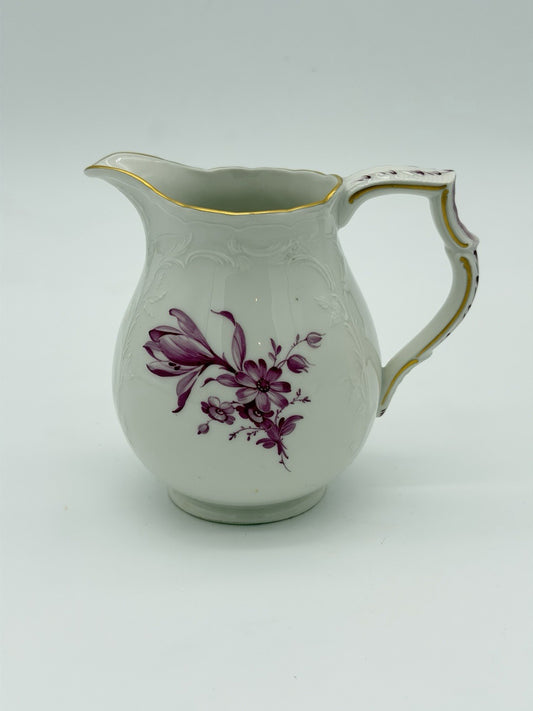 Antique KPM Berlin Porcelain Hand Painted Pink Flowers 4” Creamer Porcelain Germ