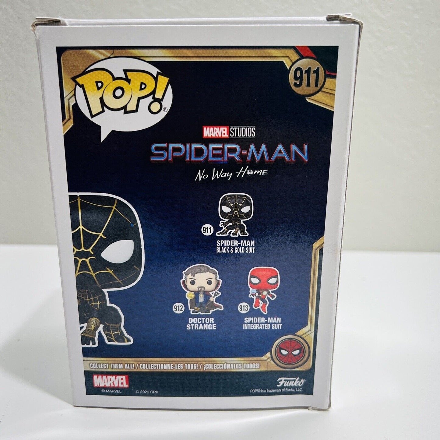 Funko Pop! Movies Spider-Man No Way Home Black and Gold Suit Toy Box