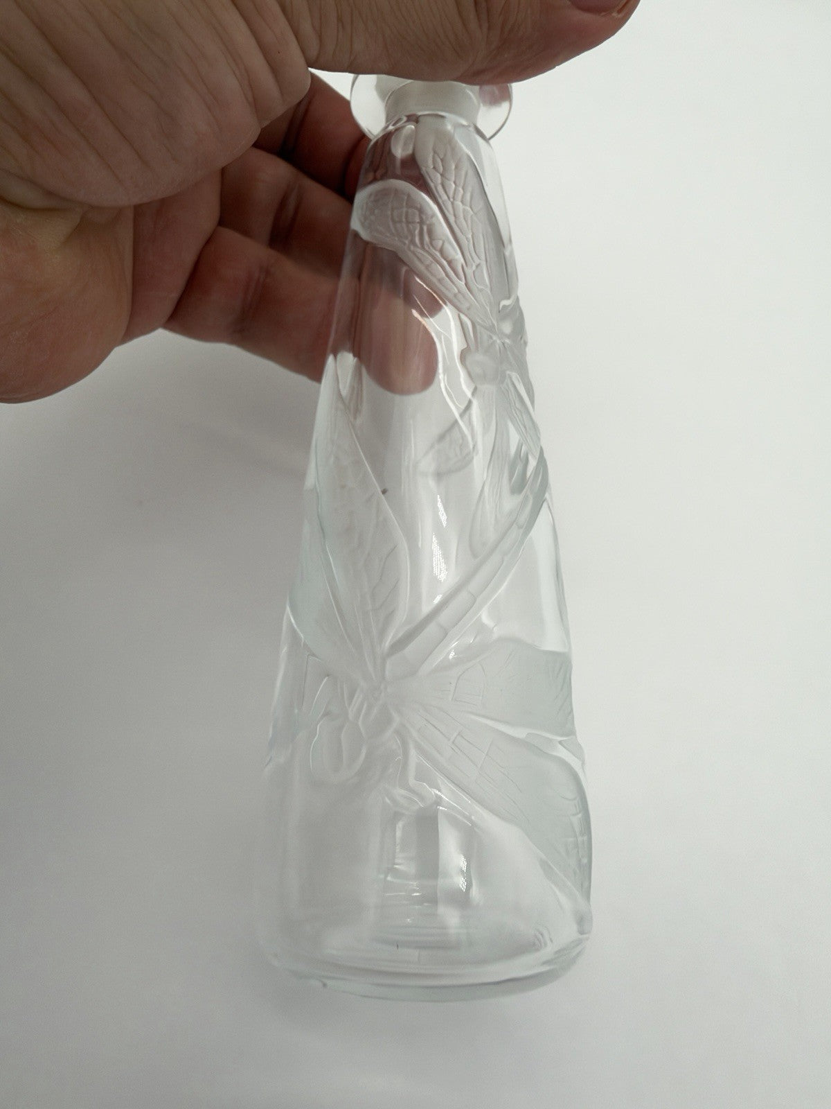 Lucien Gaillard MMA Metropolitan Museum Art glass dragonfly perfume bottle 6.5”