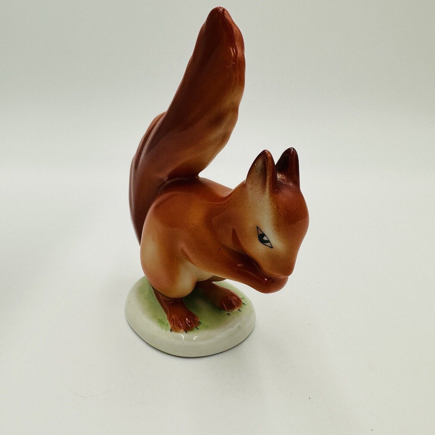 Hollohaza Red Squirrel Porcelain Figurine Vintage Hungary Collection