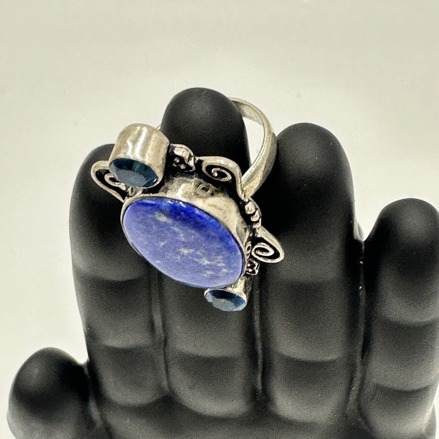 Lapis Women's Jewelry Ring Size 5 Sterling Silver 925 Lazuli Blue Antique