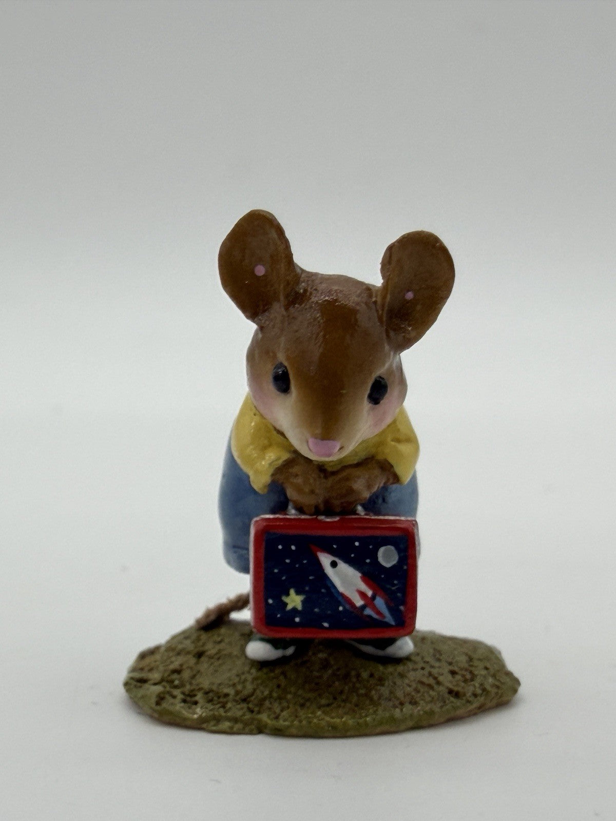 Wee Forest Folk M-347a His New Lunch Box Mice Miniature Figurine 1”H Vtg Rare
