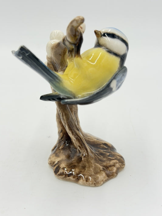 Vtg Goebel Hummel Blue Titmouse Bird Porcelain Figurine W.Germany CV64 Sticker