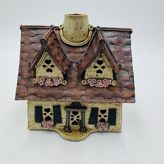 Windy Meadows Pottery Candle House Applegate Cottage Country Lane 6”x6” Vtg