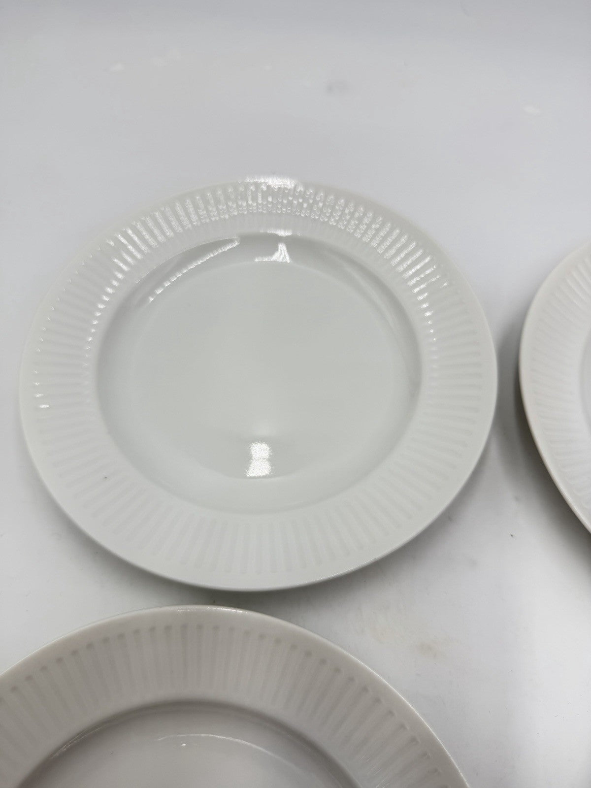 Royal Copenhagen Denmark China GEORGIANA dessert White Porcelain Plates 7”