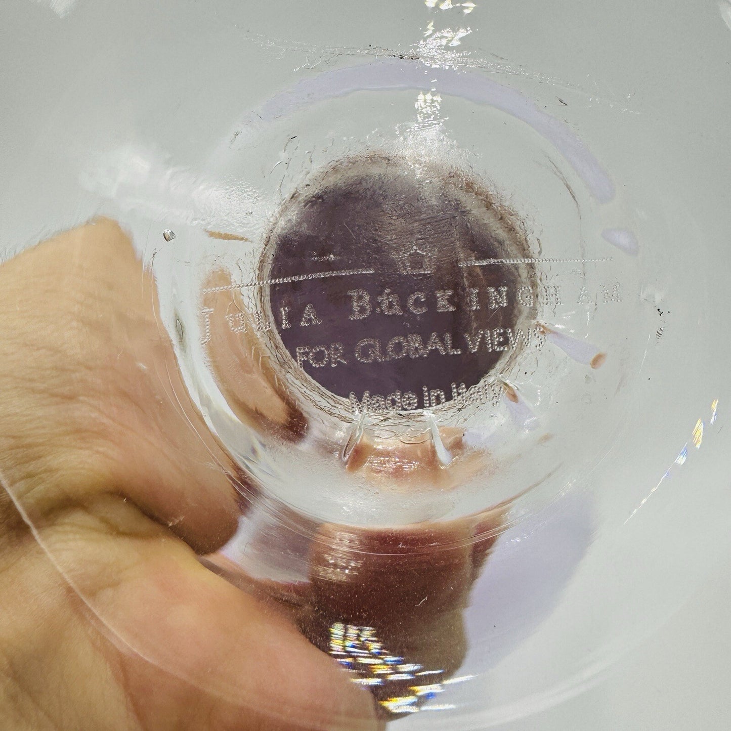 Global Views Art Glass Genie Bottle Decanter Julia Buckingham Large 29in Top