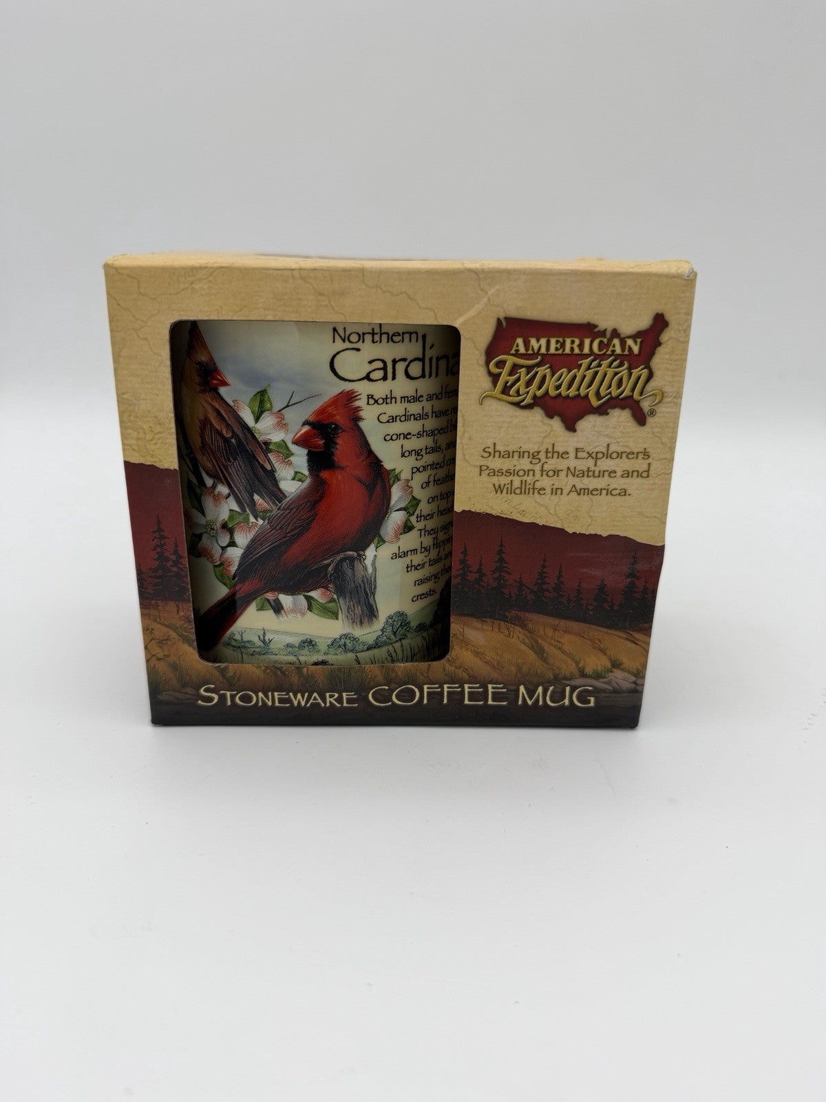American expedition stoneware northern cardinal coffee mug 16oz wildlife america