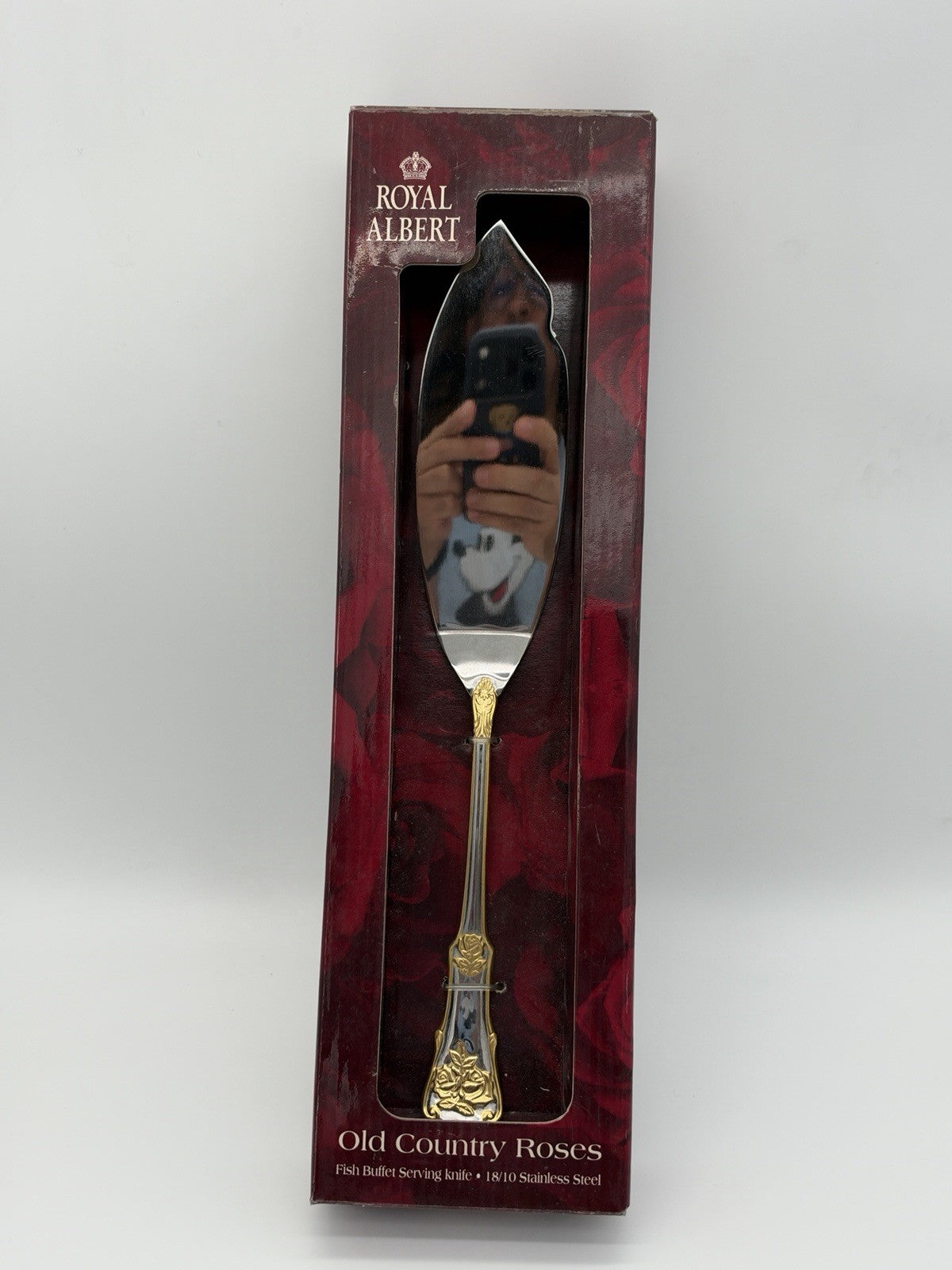 Royal Albert Old Country Roses Fish Buffet Serving Knife Stainless New In Box