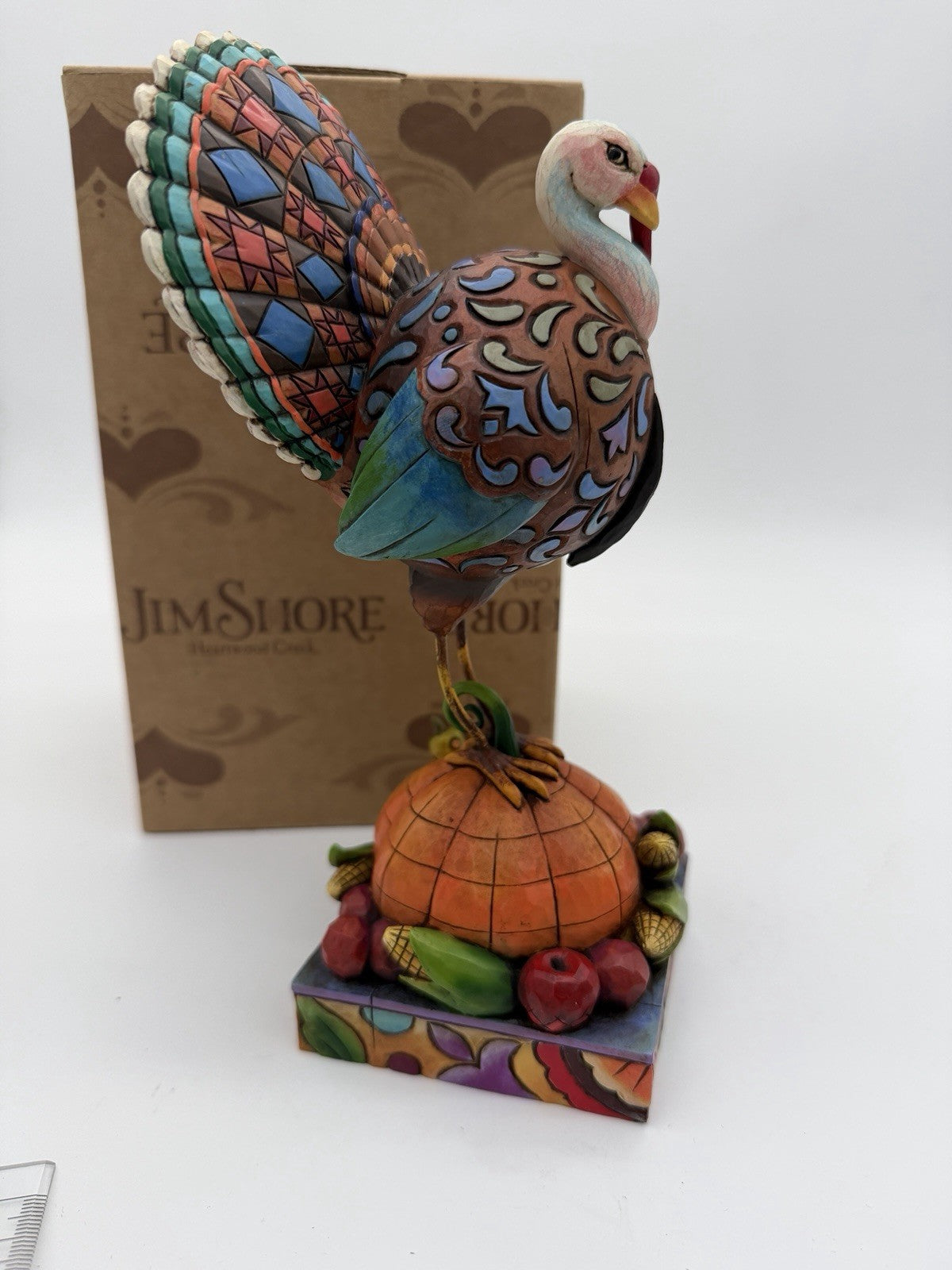 Jim Shore Tom A Plenty Fall/Thanksgiving Turkey Pumpkin Boxed Resin Figurine