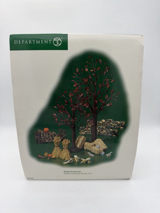 Department 56 Village Accessories Autumn Landscape Set Sealed Fall Harvest