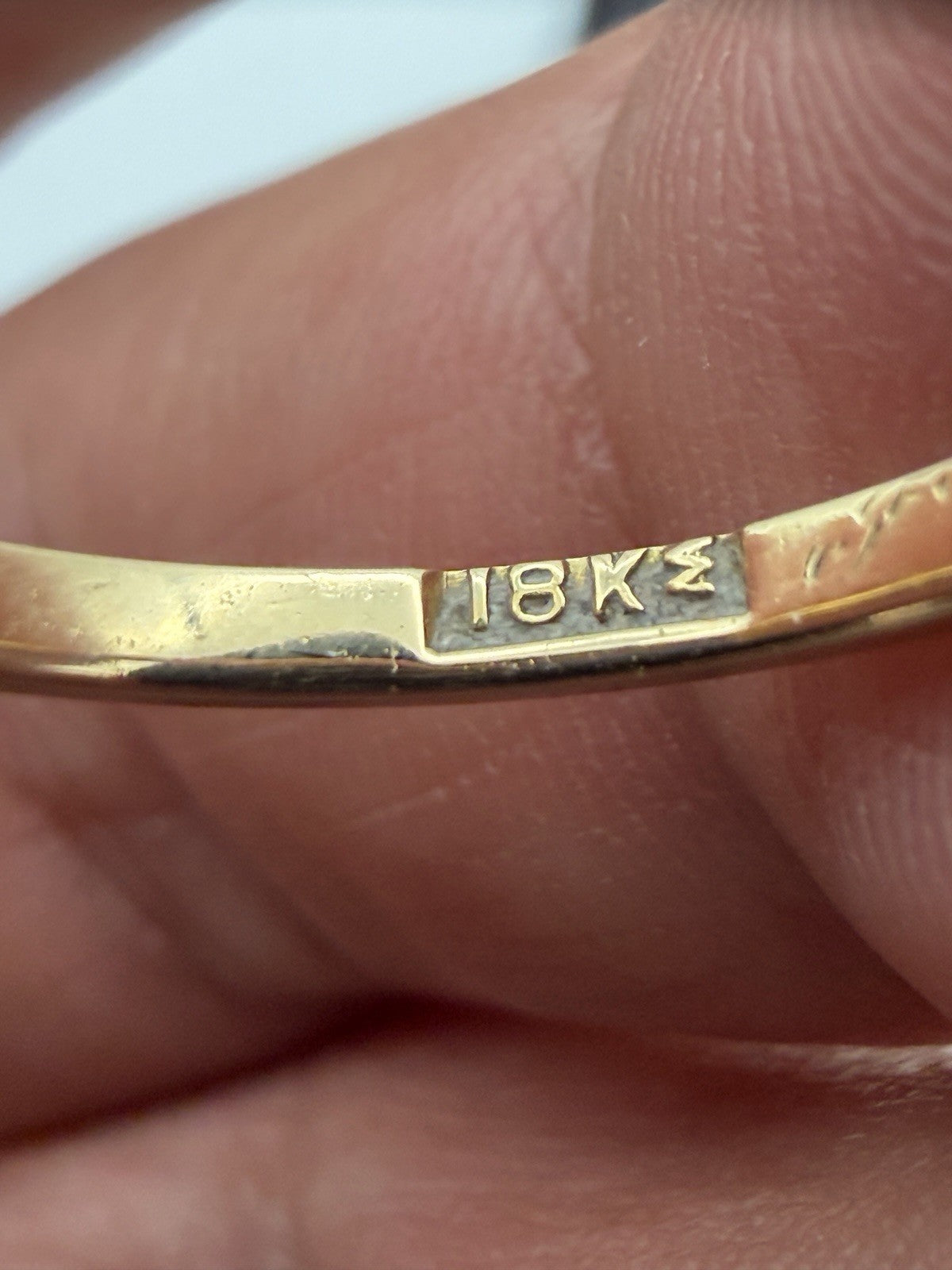 18k Yellow Gold Size 5 Wedding Band 2g Marked