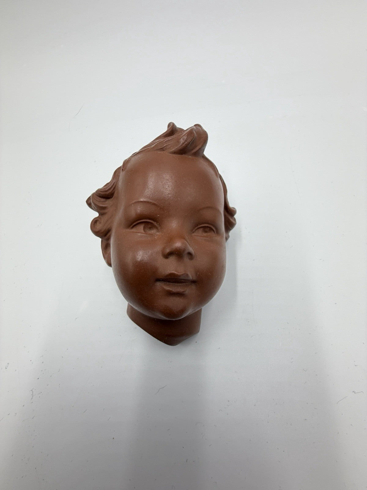 Antique 1957 Goebel Germany FX 206 /A Terracota Boy Face Wall Figurine Rare