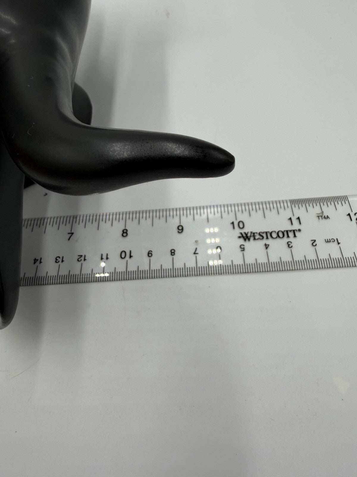 Rare Ceramic Cow Head Black Painted Wall Decor 10”Hx 9.5”W